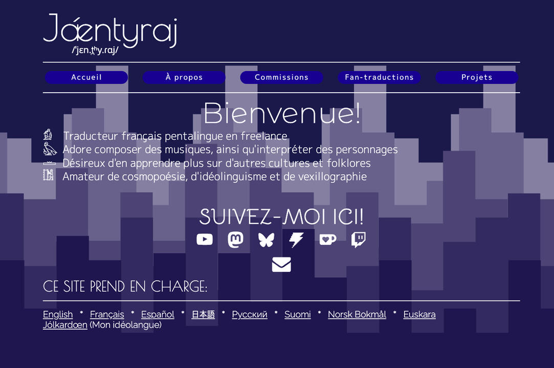 Jǽntyraj - Traducteur polyglotte