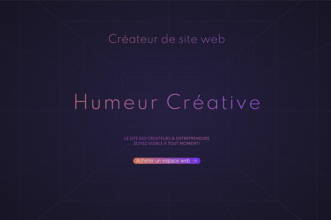 Humeur Créative - Création de site web